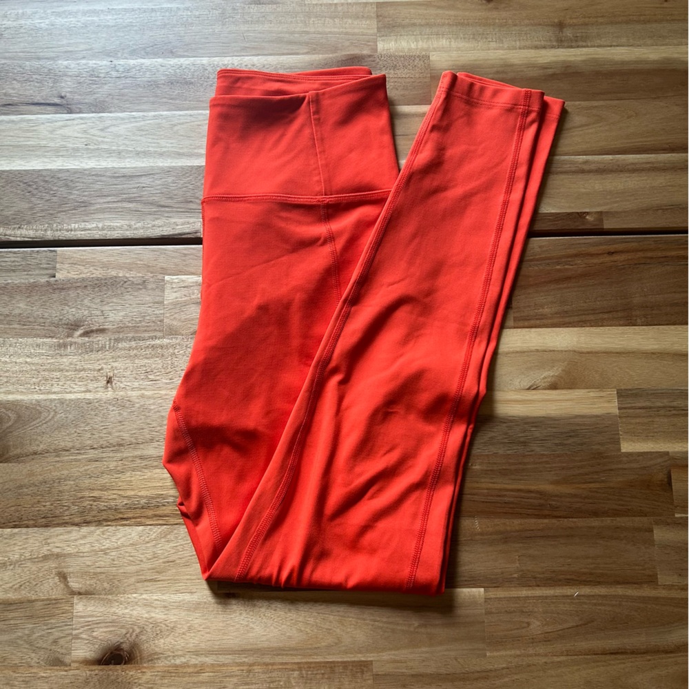 Practically new Medium Full length compressive legging in Bright Orange